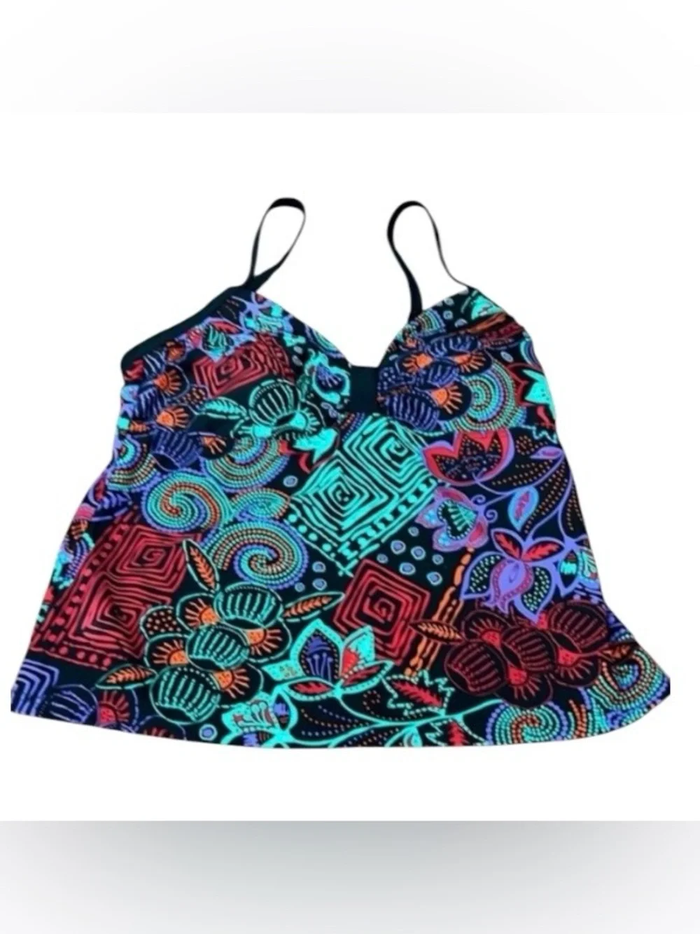 Simon Chang women’s 12 multicolored tankini v-neck swimsuit top